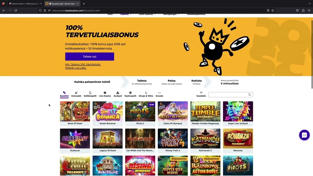 Boost Casino arvostelu - YouTube